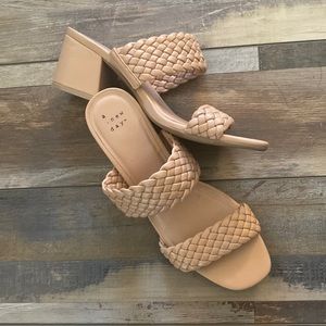 Nude Braided Heeled sandals